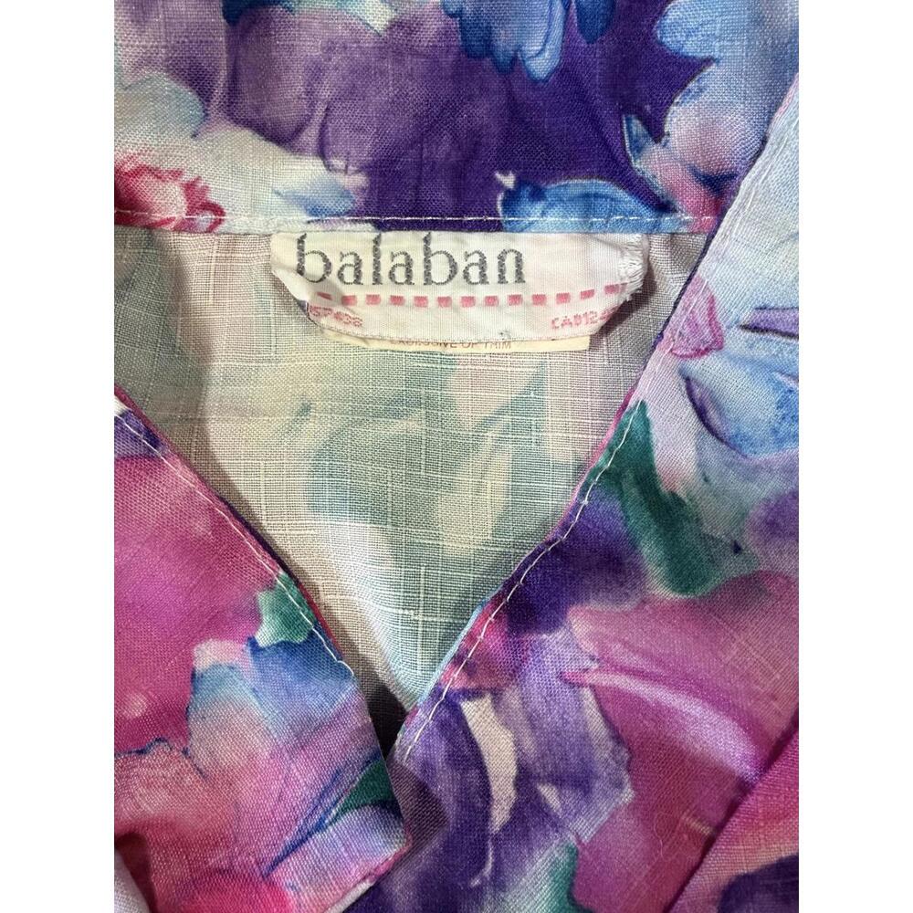 Vintage 90s Floral Grandmacore Blouse • Made in Canada Oversized Spring Shirt - Picture 3 of 6